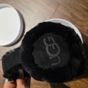 UGG Black Plush Fur Earmuffs